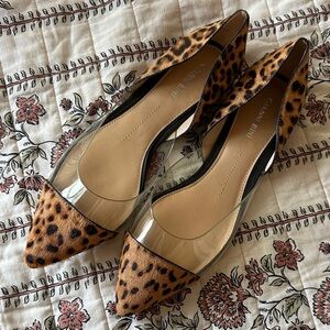 Gianni Bini Leopard Print Flats with Clear Detail